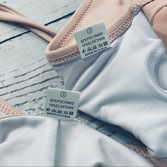 Strappy Bandeau Bikini w/ Brazilian Bottoms Padded - Picture 8 of 8